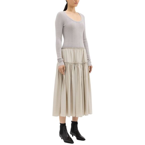 Theory Womens  Wool-Blend Top, Grey - Picture 3 of 4